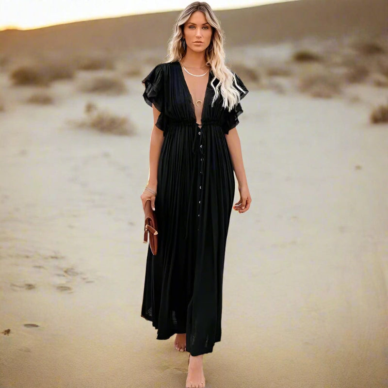Robe longue femme - Paréo d'été pour la plage