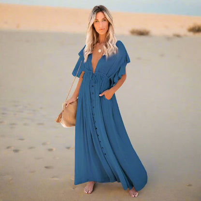 Robe longue femme - Paréo d'été pour la plage