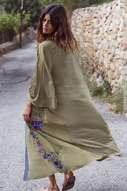 Robe maxi femme avec manches kimono