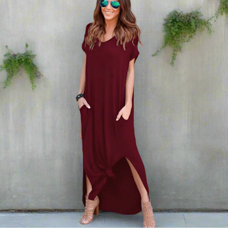 Robe maxi femme style t-shirt