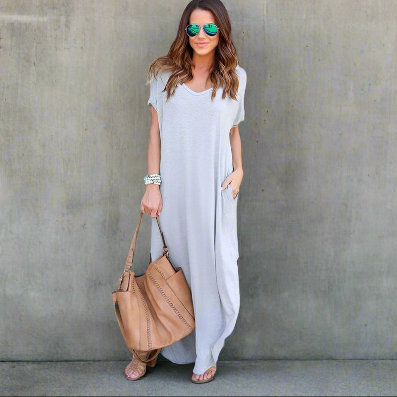 Robe maxi femme style t-shirt