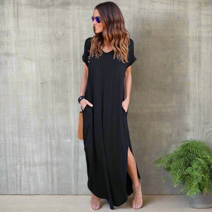 Robe maxi femme style t-shirt