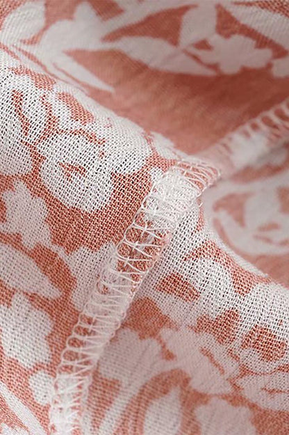 Robe longue portefeuille rose pour femme