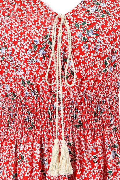 Robe maxi rouge pour femme