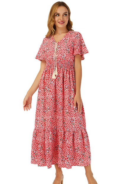 Robe maxi rouge pour femme