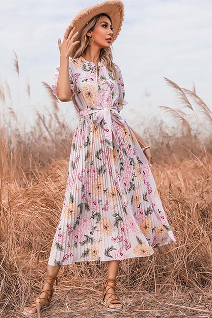 Robe maxi à volants pour femme