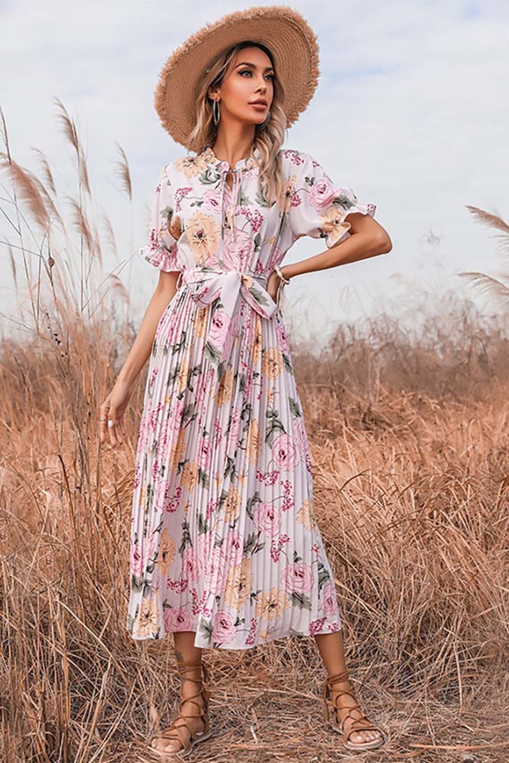 Robe maxi à volants pour femme