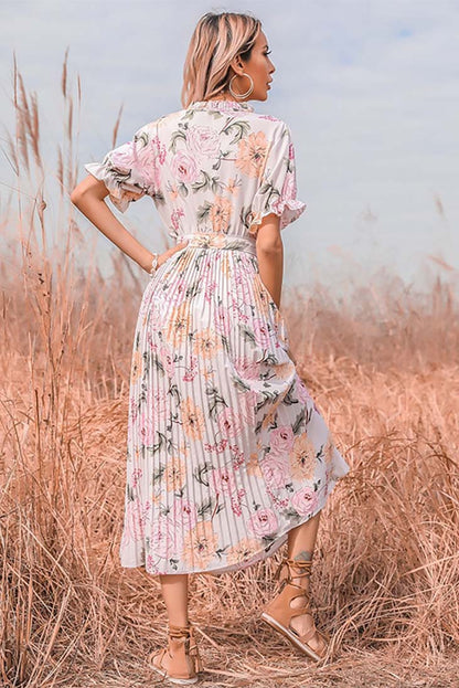 Robe maxi à volants pour femme