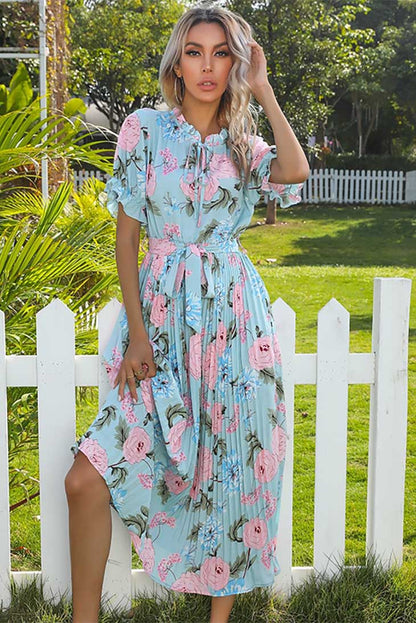 Robe maxi à volants pour femme