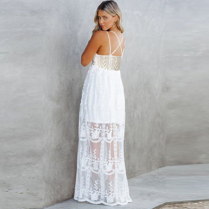 Robe à bretelles spaghetti pour femme