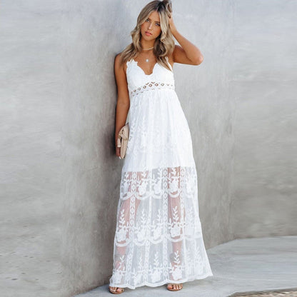 Robe à bretelles spaghetti pour femme