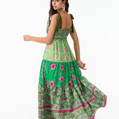 Robe maxi vintage pour femme
