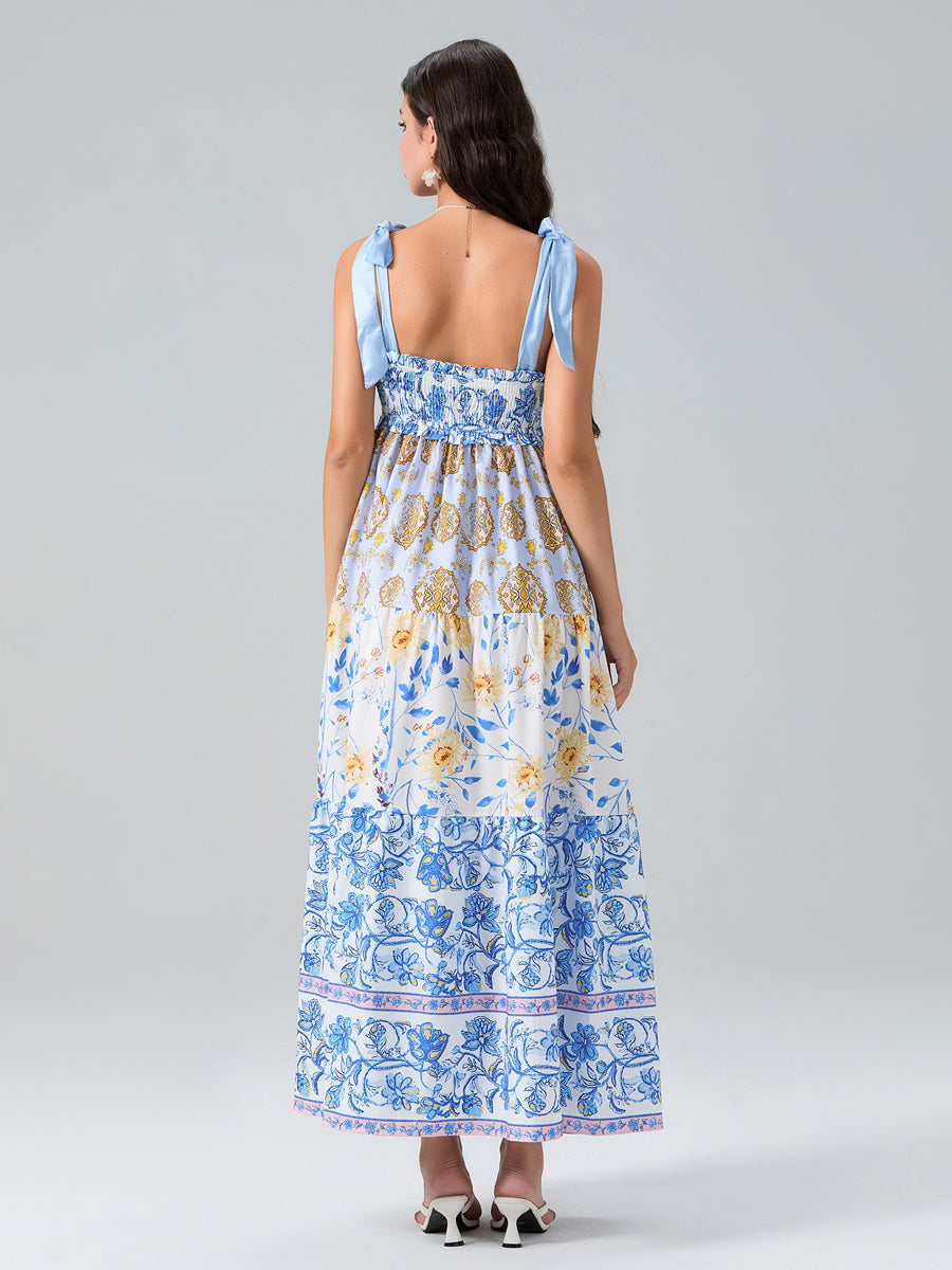 Robe maxi vintage pour femme