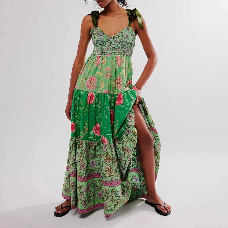 Robe maxi vintage pour femme