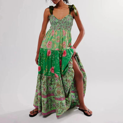Robe maxi vintage pour femme