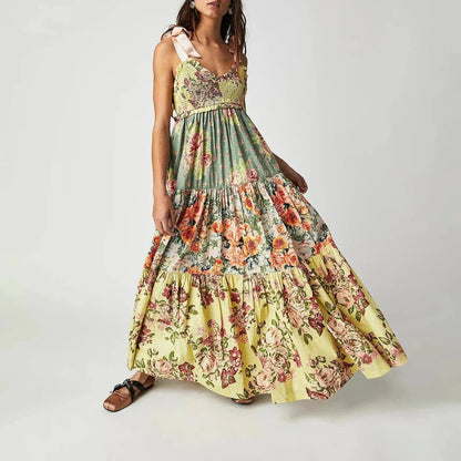 Robe maxi vintage pour femme