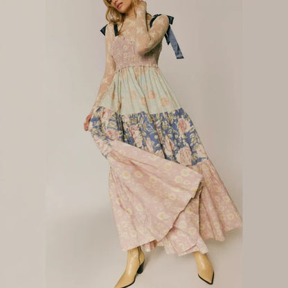 Robe maxi vintage pour femme