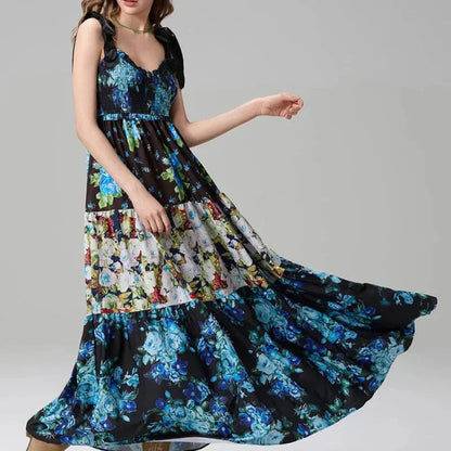 Robe maxi vintage pour femme