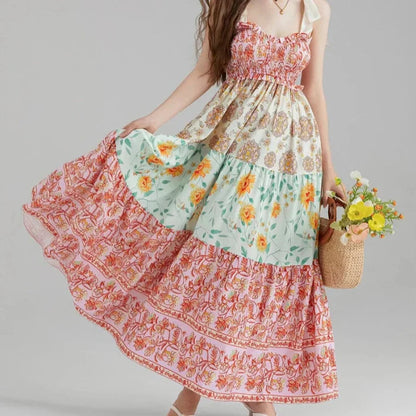 Robe maxi vintage pour femme