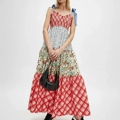 Robe maxi vintage pour femme