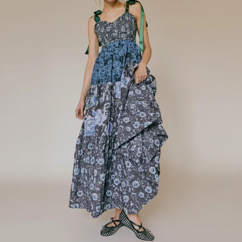 Robe maxi vintage pour femme