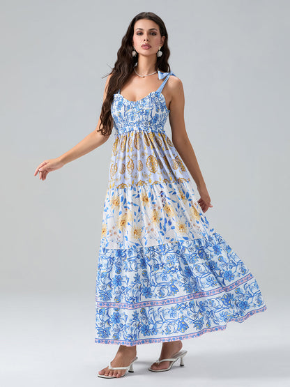 Robe maxi vintage pour femme