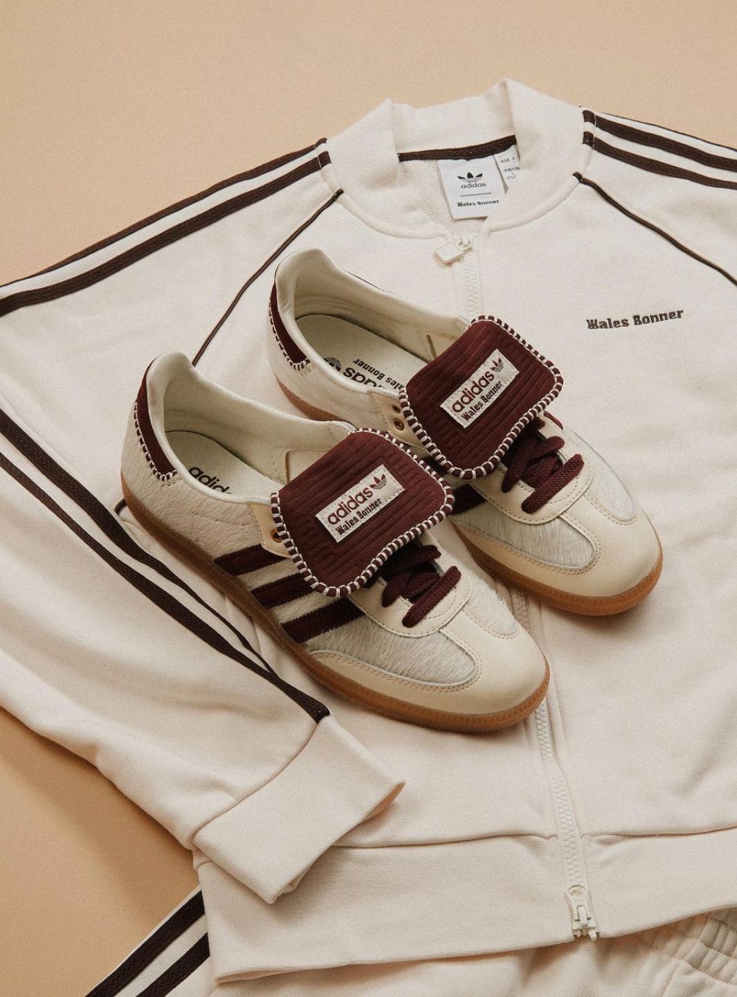 Sneakers basses Adidas Samba nylon tonal wales bonner cream white unisexe