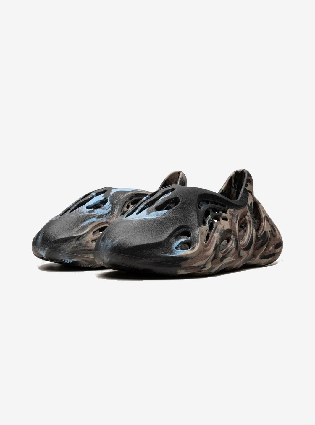 adidas Yeezy Foam RNNR MX Cinder Sabots Marron Bleu Homme Femme - 2