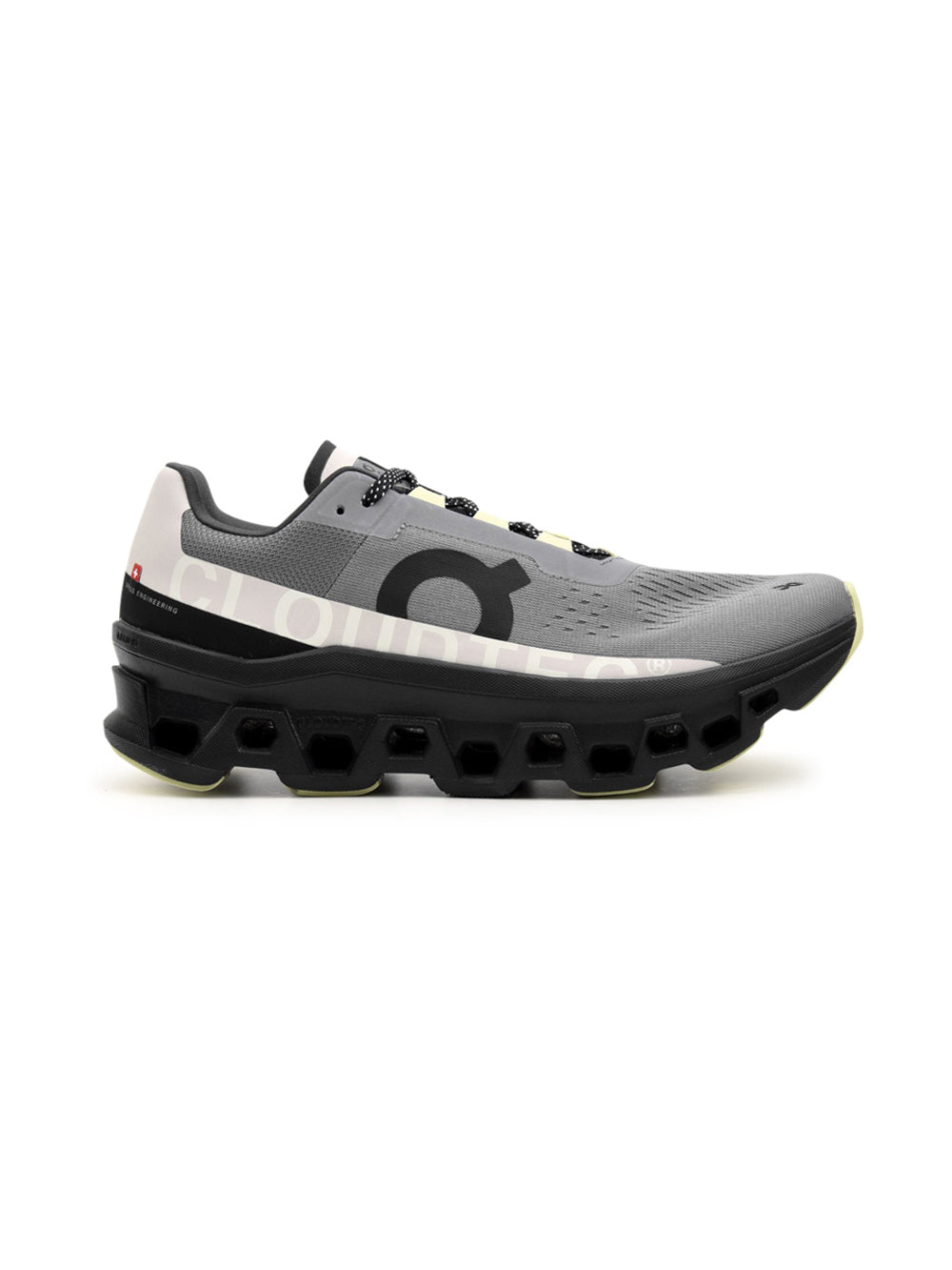 On Cloudmonster Fossil/Magnet | Homme | Chaussures Running | Amorti Helion