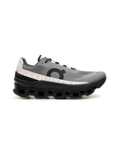 On Cloudmonster Fossil/Magnet | Homme | Chaussures Running | Amorti Helion