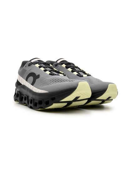 On Cloudmonster Fossil/Magnet | Homme | Chaussures Running | Amorti Helion