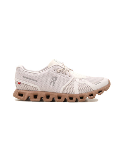 On Cloud 5 Sand/Rosebrown | Femme | Chaussures Running | Mesh Recyclé