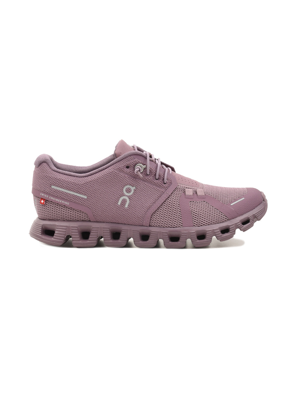 On Cloud 5 Fig/Quartz | Femme | Chaussures Running | Mesh Recyclé