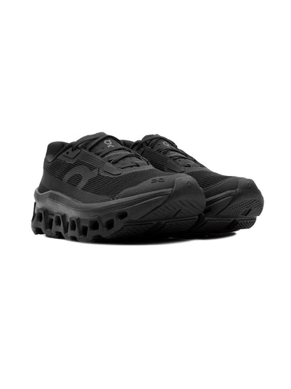 On Cloudmonster Void Black/Black | Femme | Chaussures Running | Mesh Tactile