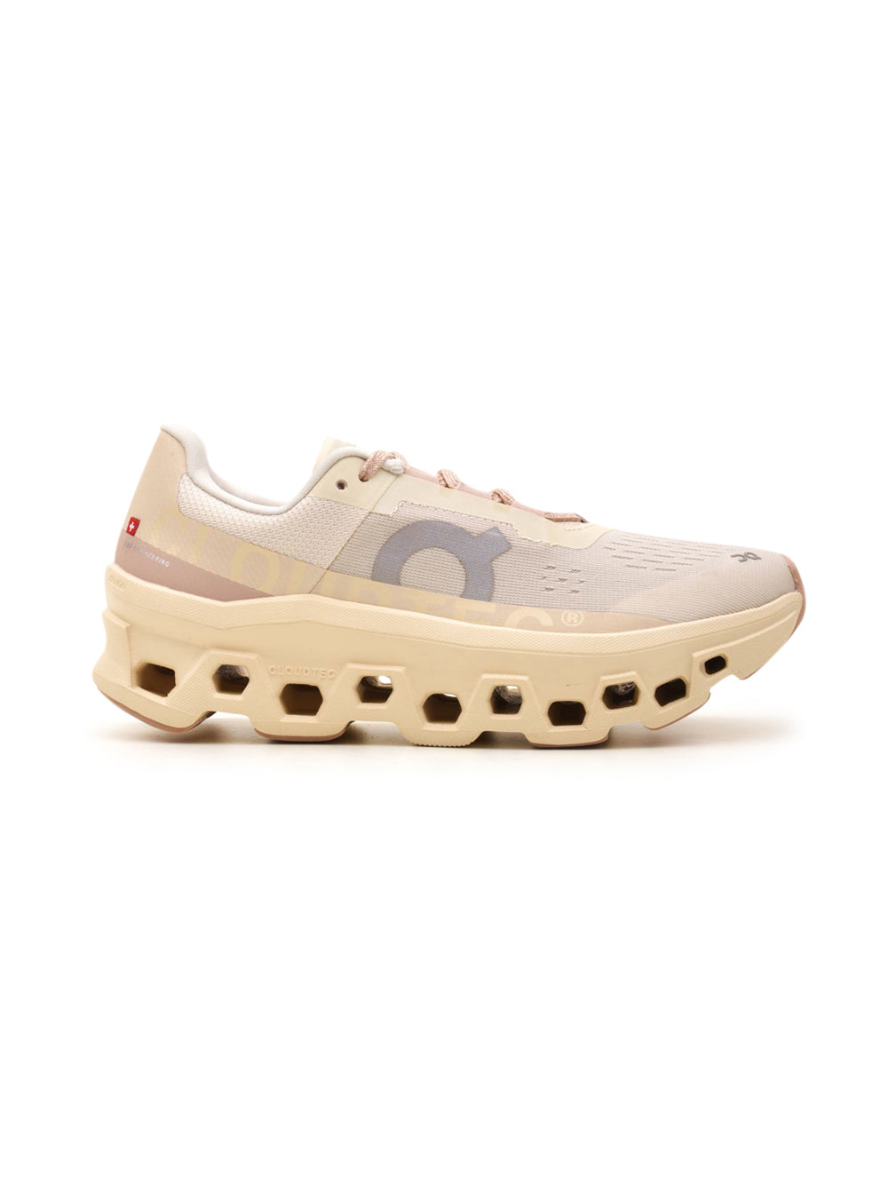 On Cloudmonster Moon/Fawn | Femme | Chaussures Running | Amorti Helion