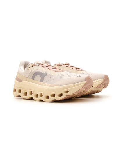 On Cloudmonster Moon/Fawn | Femme | Chaussures Running | Amorti Helion