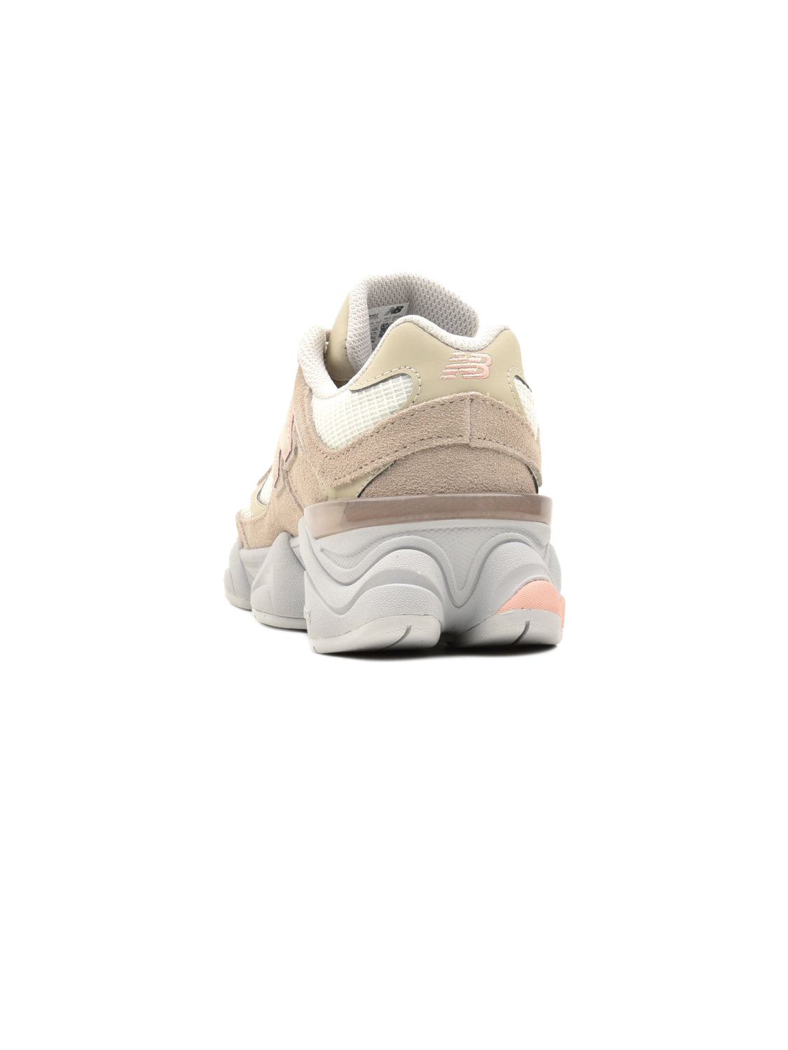New Balance 9060 Rose baskets basses enfant daim et mesh multicolore, détail semelle