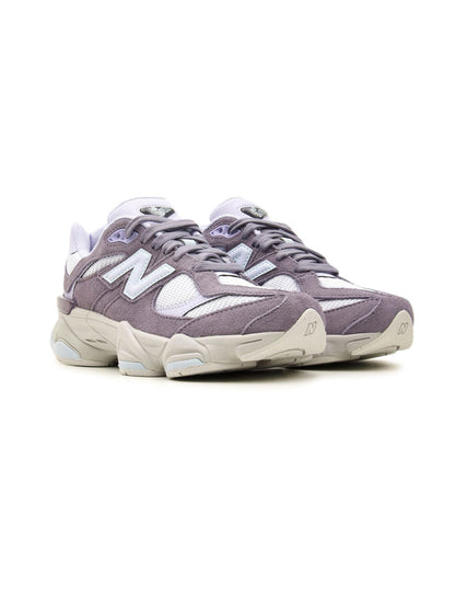New Balance 9060 Violet baskets basses enfant daim et mesh multicolore, vue de face