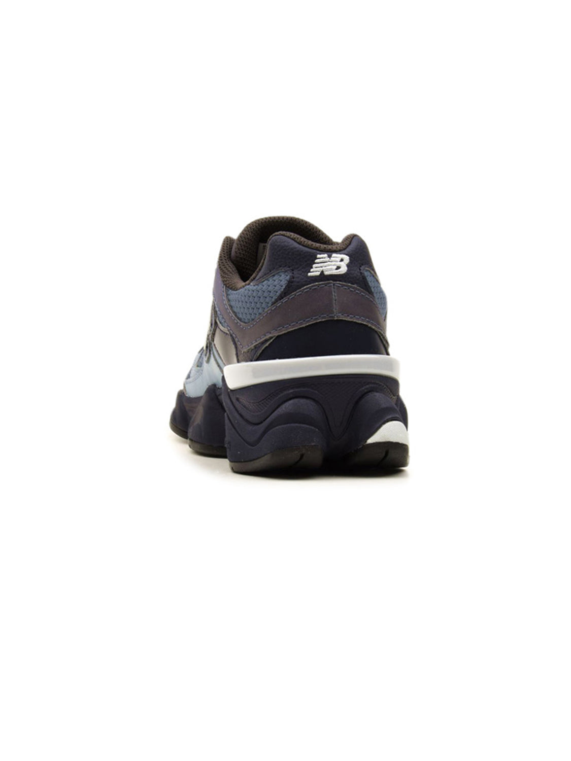 New Balance 9060 Bleu baskets basses enfant daim et mesh multicolore, détail semelle