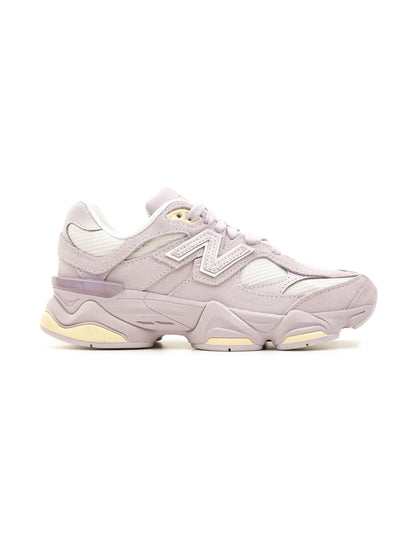 New Balance 9060 Horizon Gris baskets basses enfant daim et mesh multicolore, vue de profil