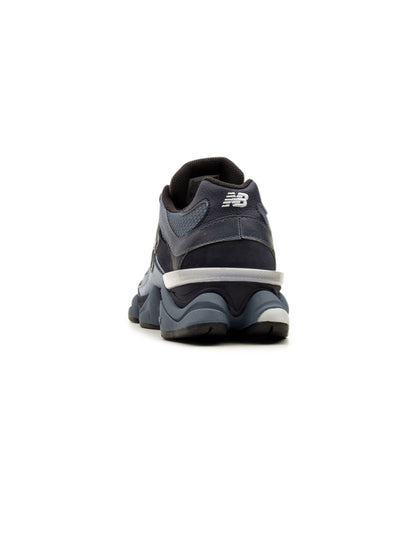 New Balance 9060 Bleu baskets basses homme et femme daim et mesh bleu, détail semelle