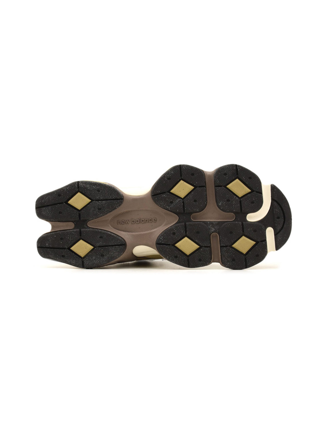 New Balance 9060 Quicksand / Incense baskets basses homme et femme daim et mesh beige, vue arrière