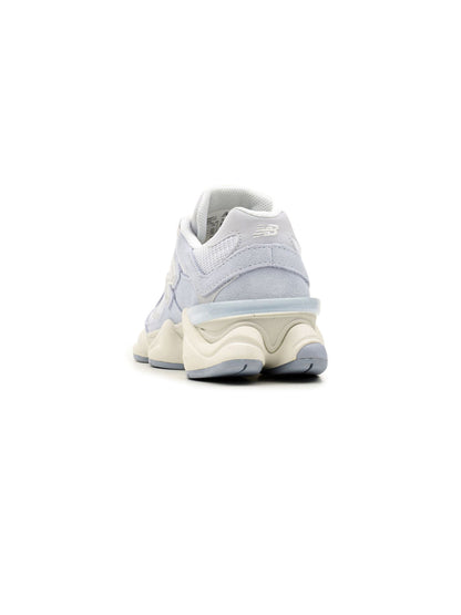 New Balance 9060 Bleu baskets basses homme et femme daim et mesh bleu, détail semelle