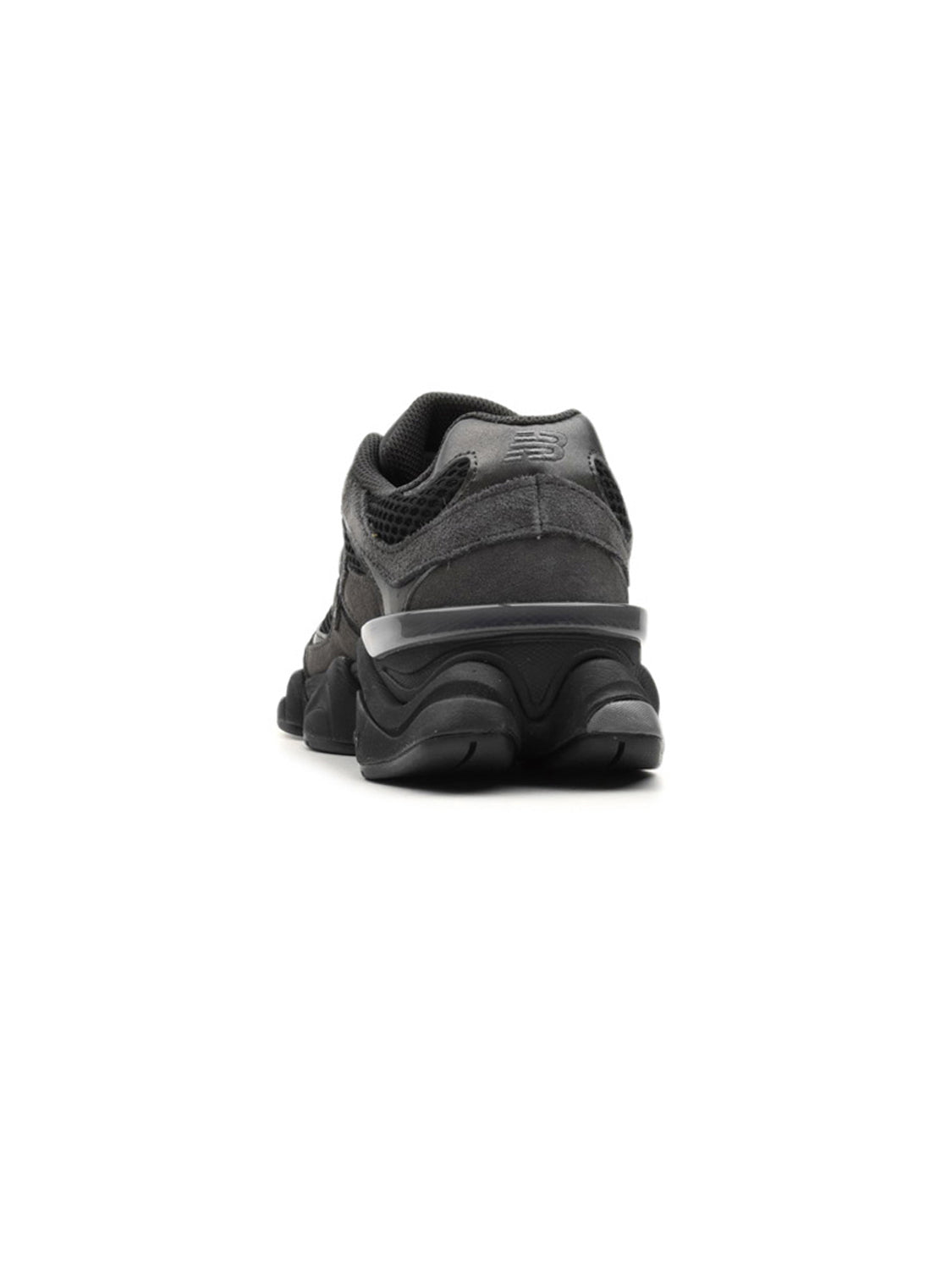New Balance 9060 Noir baskets basses homme et femme daim et mesh noir, détail semelle