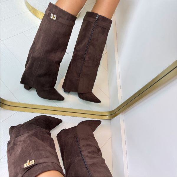 Bottes Femme Salomé à Talon Carré et Boucle