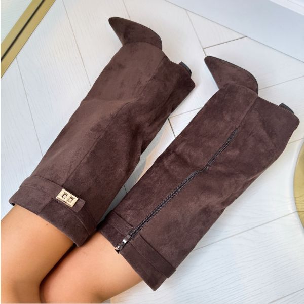 Bottes Femme Salomé à Talon Carré et Boucle