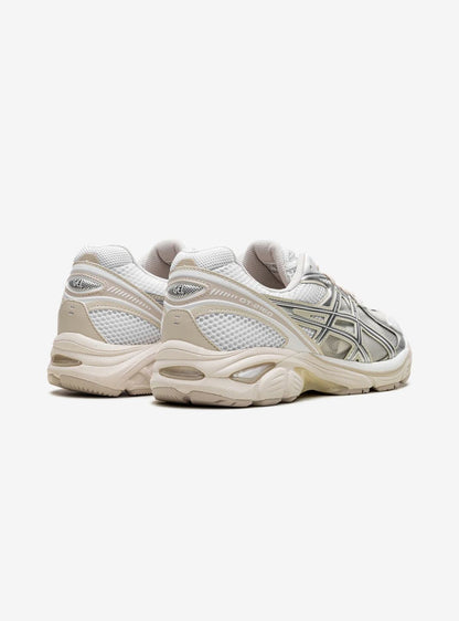 Asics GT-2160 Above the Clouds White Pure Silver baskets basses homme et femme en mesh et cuir synthétique blanc argent, déta