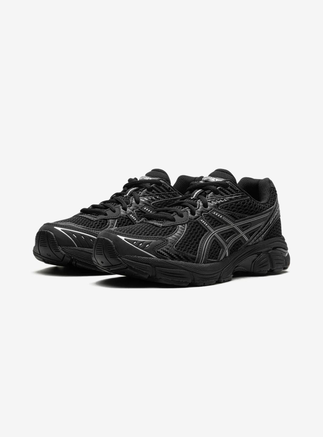 Asics GT-2160 JJJJound Black baskets basses homme et femme en mesh et cuir synthétique noir, vue de face