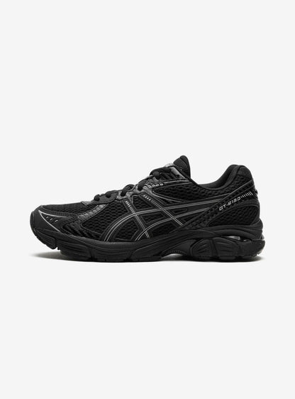 Asics GT-2160 JJJJound Black baskets basses homme et femme en mesh et cuir synthétique noir, vue de profil