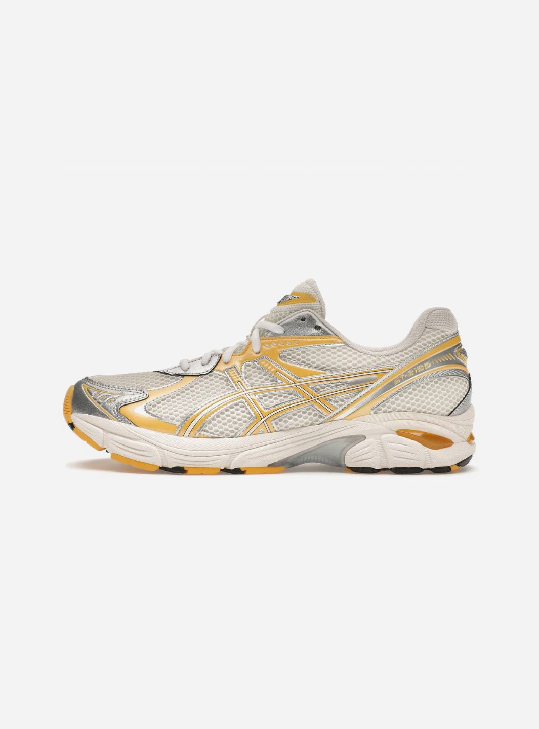 Asics GT-2160 Kith Cream Solar Power (2025) baskets basses homme et femme en mesh et cuir synthétique crème, vue de profil